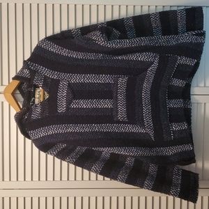 BAJA JOE, Mexican Hoodie, Blue/Black, SM, Unisex